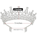 Miniatyrbilde 3 av 5: Dronning Elizabeth Rhinestone Krystall Bryllup Pageant Prom Tiara Krone Replika, Dronningkrone For Kvinner Jenter Tiara For Bryllup Halloween Fødselsdag