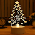 Miniatyrbilde 1 av 3: USB-drevet 3D skrivebordslampe med glødende LED-juletrær (juletrær) Guanguan