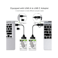 Miniatyrbillede 2 af 5: Sata 22 Pin 2,5 Tommer Hun til Usb 3.0 & Type-C Han Usb-C Usb 3.0 Sata Adapter Harddisk Driver Ssd Adapter Kabel til Macbook & Laptop