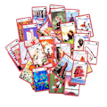 Pikkukuva 5 / 5: Punaiset Lenormand-tarot-korttipakan oracle-kortit
