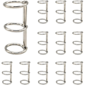 Miniatyrbillede 1 af 3: 12 stk. Sølv Bogringe, 3 Huller Metal Løse Blade Binderinge, Ring Snap Splithængslet Til Notesbog Dagbog Fotoalbum Binding