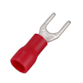 Miniatyrbillede 4 af 5: 100 stk. 4 mm Gaffel Awg 22-16 Præ-isoleret Terminal Kabel Sko