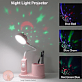 Miniatyrbillede 4 af 5: Bordlampe til børn, sengelampe med penholder, dæmpbar, genopladelig LED-læselampe