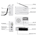 Miniatyrbillede 3 af 5: Nødradio med solcelle- og håndsving Selvforsynende, batteri USB opladning Fm/am-radio led lommelygte telefonoplader