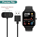 Miniatyrbilde 2 av 5: USB-ladekabel for Amazfit Gts 2, Gts 2 Mini, Gts 2e, Gtr 2, Gtr 2e, Gts 4 Mini, T-rex Pro, Bip 3, Bip U - 3.3 fot Smartklokke ladekabel