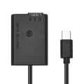 Miniatyrbild 5 av 5: Andoer NP-FW50 Dummy Batteri USB-C Koppling Adapter med USB Typ-C Fjäderström Kabel Ersättning för Sony Alpha A5000 A5100 A6000 A6300 A6400 A6500 A