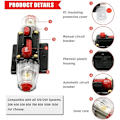 Miniatyrbild 2 av 5: 50A Audio Kretsbrytare Auto Bilstereo Inline Säkringshållare Inverter, Manuell Återställning 12v-24v Dc