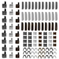 Miniatyrbild 4 av 5: 120 Delar Metall Dragkedjehuvud Slider, 4 Storlekar Dragkedja Botten Sliders Fäste Stift, Dragkedja Stopp Reparationsverktygssats