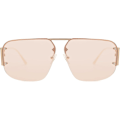 Pikkukuva 1 / 5: Trendikkäät Aviator-aurinkolasit Miehille ja Naisille Retro Metallirunkoiset Kehykset Varjostimet Lentes De Sol Para Mujer SJ1192-(Ruskea)