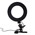 Miniatyrbillede 3 af 5: 6 tommer Stærk Clip Fill Light med Justerbar Temperatur LED Ring Light Skrivebordscomputer Clip Light