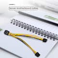 Miniatyrbillede 5 af 5: 2 stk. CPU 8-polet Hun 1 til 2 Han 4+4-polet Y Splitter Strømforsyningskabel 18AWG 20cm Ty