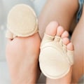 Miniatyrbillede 4 af 5: Åbne Fem-tå Sokker Forfodspuder, Kvinder Anti-slip Åndbar Svedabsorberende Gave