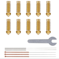 Miniatyrbillede 1 af 5: 10 stk. Multi-Størrelse Dyser til Neptune 4 Plus/Max 3D Printer, Messing Hotend Dyser 0,4/0,6/0,8/1,0 mm