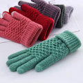 Miniatyrbilde 5 av 5: Unisex Vintervarme Hansker Tykke Vintervarme Dame Strikkhansker Full Finger Touchscreen Studentvotter