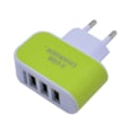 Miniatyrbilde 3 av 3: 1-pakke Triple (3x) USB-port iPhone / Android vegglader Wallcharger Grønn