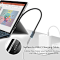 Miniatyrbild 3 av 5: Laddningskabel från Surface Connect till USB-C kompatibel med Surface Pro7 Go2 Pro6 5/4/3 Laptop1/2/3 & Su