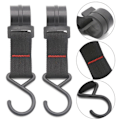 Miniatyrbillede 5 af 5: 1/2 stk Taktisk Karabinerbælte D-Ring Karabiner SORT 2 STKSTYLE Sort 2 stkStyle 1-Style 1