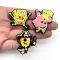 Miniatyrbillede 5 af 5: 12 stk. Tegnefilm Spongebob Sko Charms Dekoration Til DIY Croc Clog Sandaler Tilbehør