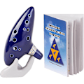 Miniatyrbillede 1 af 5: ASQ Zelda Ocarina 12 Huller Alto C med Sangbog (Sange fra The Legend of Zelda) med Displaystativ Beskyttelsespose