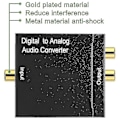 Miniatyrbillede 3 af 5: Digital til Analog Lydkonverter Optisk (spdif/toslink) og RCA (l/r)