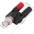Miniatyrbilde 3 av 5: BNC Banan til To 4mm Banan Hunn/Hann Koaksial Kontakt BNC Type 3-veis Splitter RF-Adapter Bnc Koaksial Kontakt