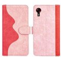Miniatyrbild 1 av 4: För Samsung Galaxy Xcover 5 PU Läder Full Body Shockproof Flip Case Magnetisk Stängning Stativ Splicing Folio Plånboksfodral