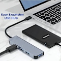 Miniatyrbild 5 av 5: USB 3.0-hub, 4-portar USB 2.0 Ultratunn Datahub för Macbook, Mac Pro/mini, Imac, Surface Pro, XPS, Notebook PC, USB-minnen, Extern Hårddisk