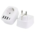 Miniatyrbillede 5 af 5: Multi-Netværks USB-Stikkontakt, Multi-Stik USB-Oplader med 1 AC-Udgang, 1 USB-C og 3 USB-Porte, Strømudtag Kompatibel med iPhone/iPad, Ideel til Hjemmet