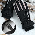 Miniatyrbilde 3 av 5: 1 Par Vinterhansker Hudvennlige Vanntett Bomulls Unisex Sports Sykling Varme Hansker for Kvinner