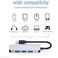 Miniatyrbild 3 av 5: USB 3.0-hub, 4-portar USB 2.0 Ultratunn Datahub för Macbook, Mac Pro/mini, Imac, Surface Pro, XPS, Notebook PC, USB-minnen, Extern Hårddisk