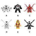 Miniatyrbillede 2 af 4: Venom Ornament Byggeklodse Figur Model Legetøj Fødselsdag Skrivebord Til Børn