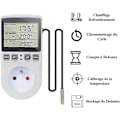 Miniatyrbild 2 av 5: Plugg Termostat Digital Temperaturregulator Värme Kyla Med Sond, Lcd Plug Temperaturregulator Timer För Akvarium Inkubator Växthus