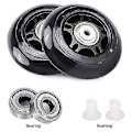Miniatyrbillede 2 af 5: 4 Pak Inline Skate Hjul Indendørs/Udendørs Udskiftningshjul med Lejer 70mm, Sort