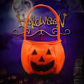 Pikkukuva 3 / 5: Halloween-kurpitsakassit lapsille Halloween-karkkipusseja 2 kpl Kangaskarkkipusseja Halloweeniin