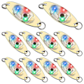 Pikkukuva 1 / 5: 10 kpl LED-kalastuslukit Kalastuslusikat vedenalainen vilkku Ahven Halibut Vilkku Trolling Syvä pudotus