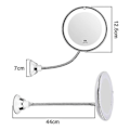 Pikkukuva 5 / 5: Joustava hanhenkaula 10x suurennuspeili LED-valolla