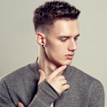 Miniatyrbilde 3 av 5: 6 Par Sort Stål Ørepynt Unisex Runde Flat Top Ørepynt Menn Kvinner Ørepynt (3 Mm - 8 Mm)