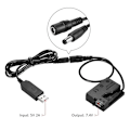 Pikkukuva 4 / 5: -E8 Tyhjä Akku DC Virtapankki USB-sovitinkaapelin Vaihto LP-E8:lle 550D 600D 650D 700