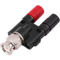 Miniatyrbilde 1 av 5: BNC Banan til To 4mm Banan Hunn/Hann Koaksial Kontakt BNC Type 3-veis Splitter RF-Adapter Bnc Koaksial Kontakt