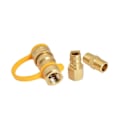 Miniatyrbilde 2 av 5: 3/8 tommers naturgass hurtigkobling messing propanadapterbeslag for LP-gass propan slange hurtig D