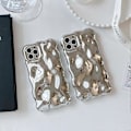 Pikkukuva 2 / 5: iPhone 13 Pro Max 6,7 tuuman kuori, Aaltomainen iskunkestävä pehmeä TPU-pussikotelo, Veden aaltoilu 3D silikoninen ohut kaunis kotelo, Hopea