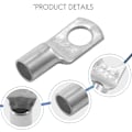 Miniatyrbillede 5 af 5: 10 Kobberrør 25Mm x 8Mm Lug Batterikabel Svejsning Krympe Terminal Ring