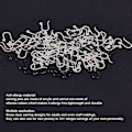 Miniatyrbild 4 av 5: 120 st Örhängeskrokar 4 Färger Hypoallergena Plastörhängeskrokar Örhängetillbehör för DIY Smycken (Vit Rök Dimmig Ros Svart Gammal Spets)