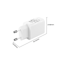 Miniatyrbillede 3 af 3: 1 stk 5V2A dobbelt-port europæisk standard multi-port oplader USB-oplader