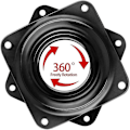 Miniatyrbilde 2 av 5: Botao Bearings Roterende Lagringsplate, 360 Graders Svingplate, Kvadratisk Jern Multifunksjonell Dreieskive Svingplate For Barstoler (2 stk, Svart)