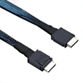 Miniatyrbilde 4 av 5: PCIe OCuLink SFF-8611 4i til Mini SAS SFF-8611 4i Server Super Speed Kabel Datautvidelseskabel Dataoverføringslinje 1m