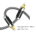 Miniatyrbild 2 av 3: Optisk ljudkabel 10 meter hane till hane ljudkabel flexibel Toslink-kabel