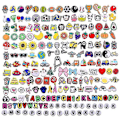 Miniatyrbillede 1 af 2: 100 stk. Skocharms kompatibel med Croc Bubble Slides Sandaler Clogs Charms