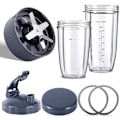 Miniatyrbillede 1 af 5: Blender Reservedele til NutriBullet Blendere 600W/900W/PRO - Ekstraktorblad & 32oz Store Kopper & 24oz Store Kopper