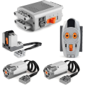 Miniatyrbillede 1 af 5: 5 stk. Power Function Motoriserede Klodser Power Kit 2 Medium Motorer, 1 Batterikasse, 1 IR Fjernbetjening, 1
